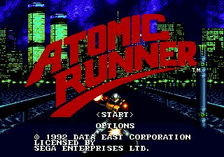 Atomic Runner (USA) Title Screen